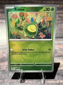 Pokemon - Prismatic Evolutions - Budew 004/131 Master Ball Holo NM/M - Image 1
