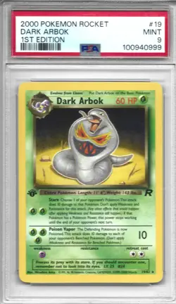 Pokemon Dark Arbok 19/82 Team Rocket First Edition Regular non-holo PSA 9 Mint - Image 1