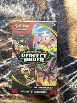 Pokemon Mega Evolution Perfect Order Sealed Booster Bundle In Hand - Image 1