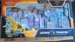 Pokemon TCG Lucario V & Tyranitar V Collector's Box - 14 Packs 820650856716 - Image 1