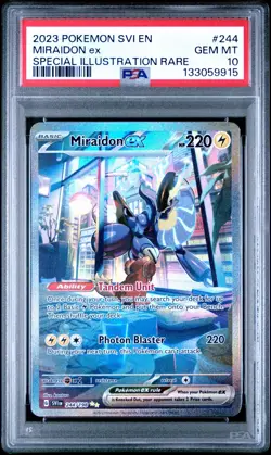 Pokemon TCG Miraidon Ex 244/198 PSA 10 GEM MINT 2023 SV1 EN Scarlet & Violet - Image 1