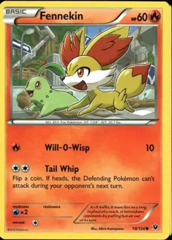Fennekin 10/124 Common XY Fates Collide Pokemon - Image 1