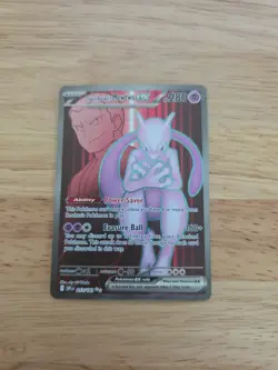 Pokemon TCG Team Rocket's Mewtwo ex 213/182 Destined Rivals 280 HP Holo - Image 1