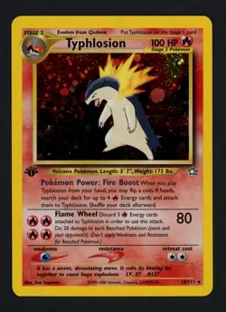 Typhlosion 18/111 Neo Genesis 1st Edition Holofoil Holo Rare Pokemon TCG - Image 1