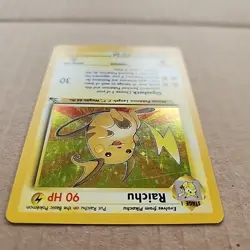 Pokemon Vintage Holo Raichu 14/62 Fossil Wizards Of The Coast 1999 MP - Image 3