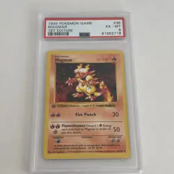 PSA 6 Pokemon 1999 Shadowless 1st Edition Base Set Magmar #36/102 EX-MT - Image 1