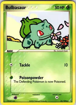 Bulbasaur 45/100 Crystal Guardians Pokemon NM Normal - Image 1