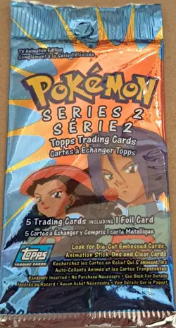 Topps 2000 Pokemon TV Animation Series 2 Booster Pack - Image 1