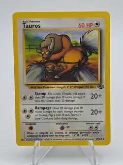 Tauros 47/64 Uncommon Jungle Pokemon 1st Edition NM - Image 2