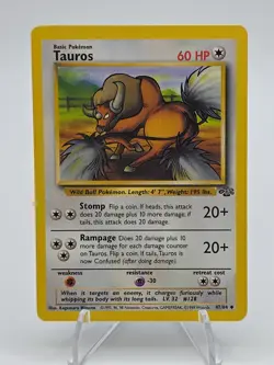 Tauros 47/64 Uncommon Jungle Pokemon 1st Edition NM - Image 3