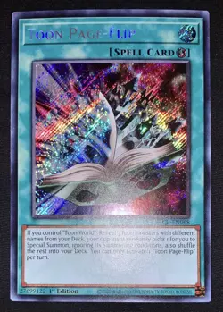 Yugioh Toon Page Flip BLCR-EN068 Secret Rare 1st Ed NM w/Tracking - Image 2