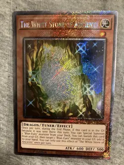 YUGIOH THE WHITE STONE OF ANCIENTS PLATINUM SECRET RARE NM RA04-EN267 - Image 1