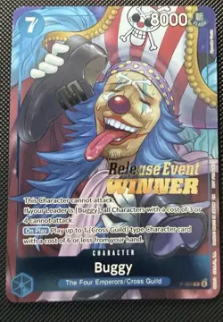 One Piece CCG Buggy OP10 Release Event Pre-release WINNER NM - Image 1