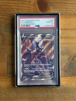 Pokemon TCG Umbreon v Evolving Skies 189/203 - PSA 10 - Image 1