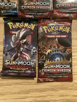 Pokemon Sun & Moon Booster Pack Lot x12 Base Set Crimson Invasion Guardians Rise 820650801945 - Image 4