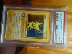 Pokemon TCG Pichu Neo Genesis 12/111 Holo Rare Baby French PSA 6 2001 - Image 1