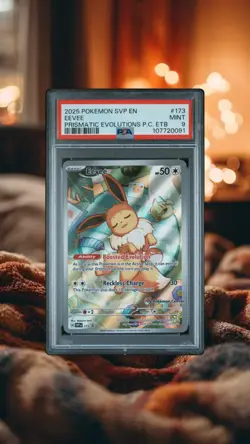 Pokemon Eevee Prismatic Pokemon Center ETB Promo (PC STAMP) PSA 9 MINT - Image 1