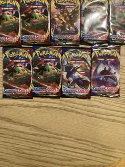 Pokemon Sword and Shield Base Set Booster Pack Lot of 14 Sealed + 3 Mini Packs - Image 5