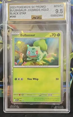 Pokemon TCG Bulbasaur Cosmos Holo Promo 046 Scarlet & Violet AGS 9.5 - Image 1