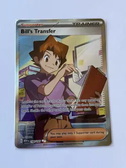 Bill's Transfer 194/165 Sv: Pokemon TCG 151 Ultra Rare Full Art Trainer Mew NM - Image 1
