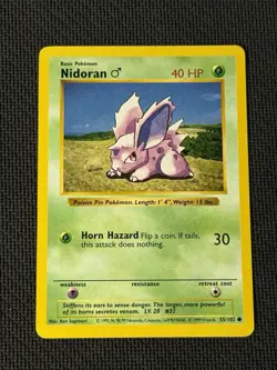 Nidoran 55/102 - Pokemon Base Set Shadowless - Image 1