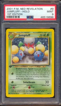 2001 POKEMON NEO REVELATION JUMPLUFF #9 1ST EDITION HOLO PSA 9! - Image 1