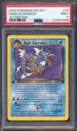 2000 POKEMON ROCKET DARK GYARADOS #25 1ST EDITION PSA 9! - Image 1