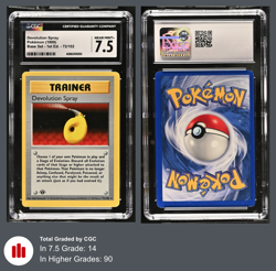 Devolution Spray - Base Set 1st Ed 72/102 Rare 1999 Vintage Pokemon - CGC 7.5 - Image 3