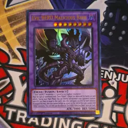 Yu-Gi-Oh! Evil HERO Malicious Bane LDS3-EN033 Fusion Holo Dark 1st Edition - Image 1