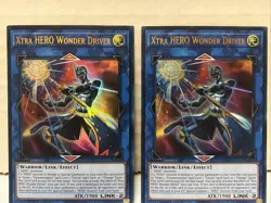 Yugioh Xtra Hero Wonder Driver LEHD-ENA37 Lot of 2 1st Edition 1996 NM/M - Image 2