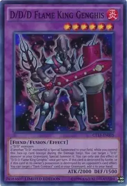 Yugioh! LP D/D/D Flame King Genghis - CT13-EN005 - Super Rare - Limited Edition - Image 1