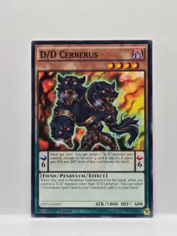D/D Cerberus SDPD-EN007 1st Edition Yugioh TCG VLP/NM - Image 1