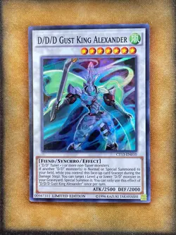 Yugioh D/D/D Gust King Alexander CT13-EM010 Super Rare Limited Edition LP - Image 1