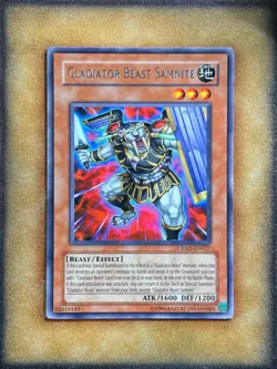 Yugioh Gladiator Beast Samnite CRMS-EN027 Rare NM - Image 1