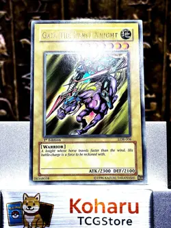 Yugioh! Gaia the Fierce of Knight Ultra Rare LOB-006 1st Edition -NM VINTAGE - Image 1