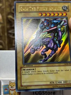 Yugioh! Gaia the Fierce of Knight Ultra Rare LOB-006 1st Edition -NM VINTAGE - Image 5