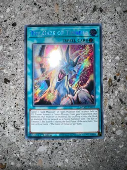 Yugioh TCG The Gaze of Timaeus MZMU-EN013 Secret Rare 1st Edition LP - Image 3