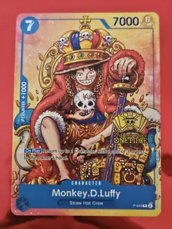 One Piece TCG Monkey.D.Luffy 2nd Anniversary Stamped Promo Card P-043 English - Image 1