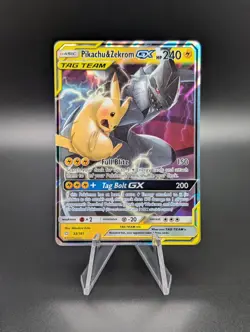 Pokemon TCG Sun & Moon Pikachu & Zekrom Holo Ultra Rare Card 33/181 - Image 1