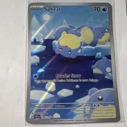 Pokemon Spheal Sv08: Surging Sparks Illustration Rare Basic Holo 199/191 Card - Image 1