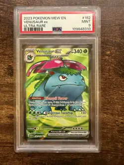 Venusaur EX Holo Pokemon Card PSA 9 Mint 182/165 Sv: Scarlet & Violet 151 - Image 1