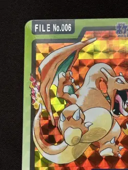 1997 Japanese Charizard FILE No.006 Holo Prism Pocket Monsters Card Vintage - Image 4