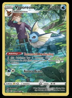 Pokemon Cards Vaporeon TG02/TG30 Brilliant Stars Trainer Gallery Holo NM - Image 1
