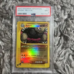 POKEMON CARD 2002 EXPEDITION GOLEM REVERSE FOIL/HOLO #49/165 GRADED PSA 9 - Image 3