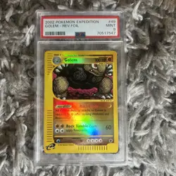 POKEMON CARD 2002 EXPEDITION GOLEM REVERSE FOIL/HOLO #49/165 GRADED PSA 9 - Image 4