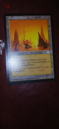 Mtg Weatherlight Scorched Ruins Lp Vintage Magic The Gathering Card - Image 1
