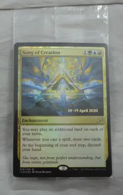 Song of Creation Prerelease Foil Card Rare Magic The Gathering NM (IKO) - Image 1