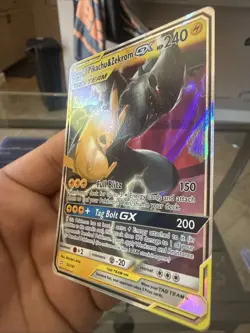 Pokemon Pikachu & Zekrom GX TCG Sun & Moon Holo Ultra Rare Card 33/181 Nm/M - Image 5