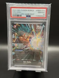 Son Goku FB03-011 (BANDAI Card Games Fest 24-25) Dragon Ball Fusion World PSA 10 - Image 1
