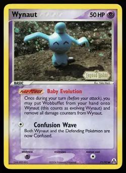 Wynaut 71/92 Common Reverse Holo Stamped Legend Maker Pokemon Card - Image 1
